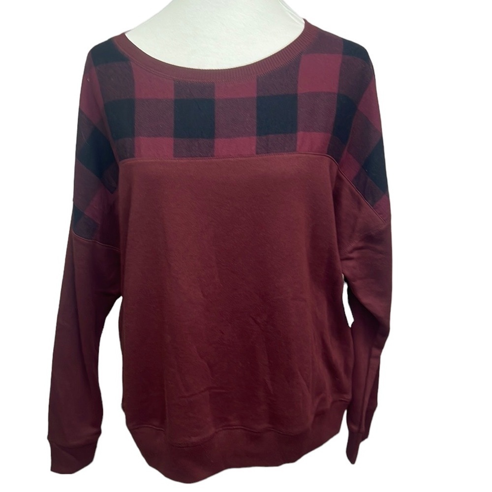 Old Navy Buffalo Check Design Sweatshirt
